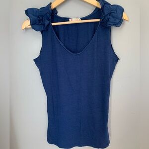 ⭐️*3 for $10* Women Tulle Tank Top Navy Blue Size Medium